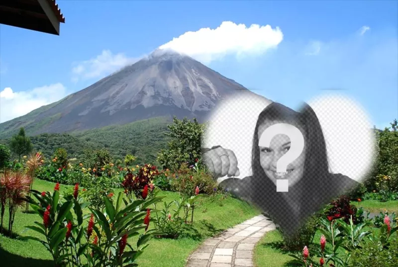 Postal del Volcán Arenal con tu imagen ..