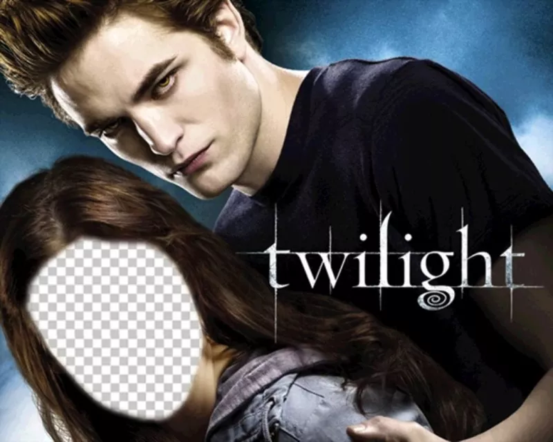 Fotomontaje para aparecer en el poster de la película Twilight como Bella ..