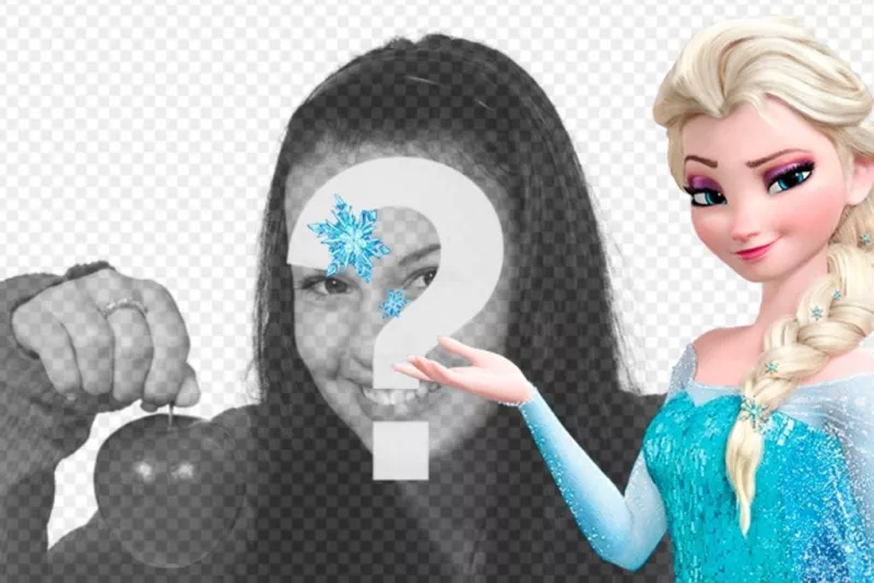 Fotomontaje para poner tu foto junto a Elsa de Frozen ..