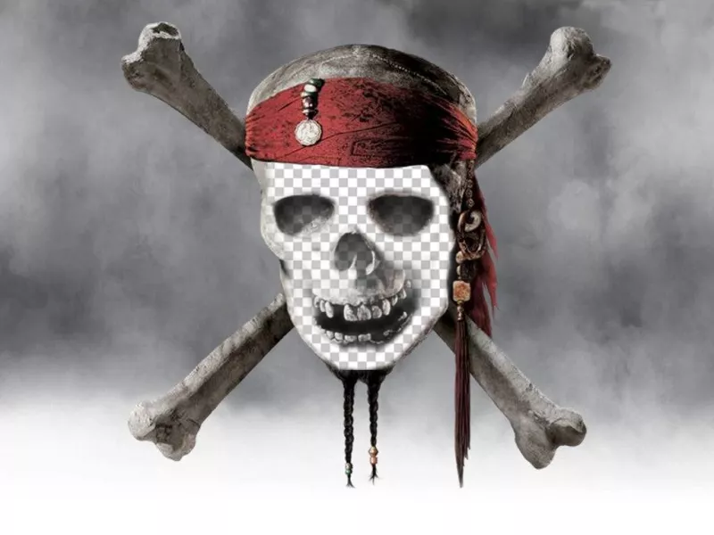 Fotomontaje De Calavera De Pirata Para Poner La Foto De Tu Cara Fotoefectos