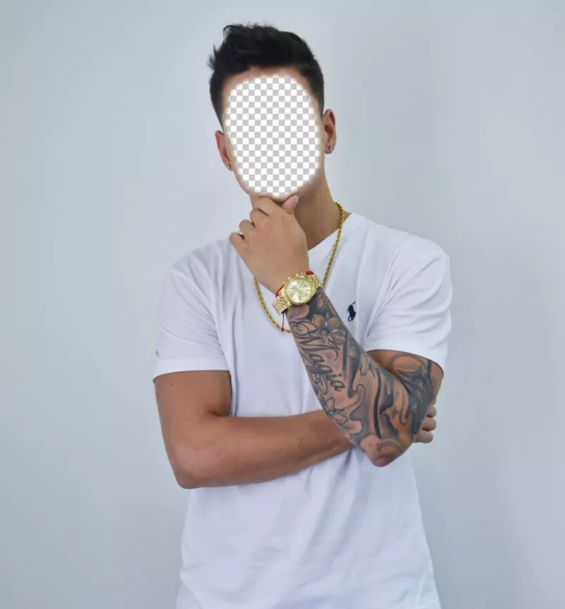 Pon tu cara en la foto del cantante Maluma ..