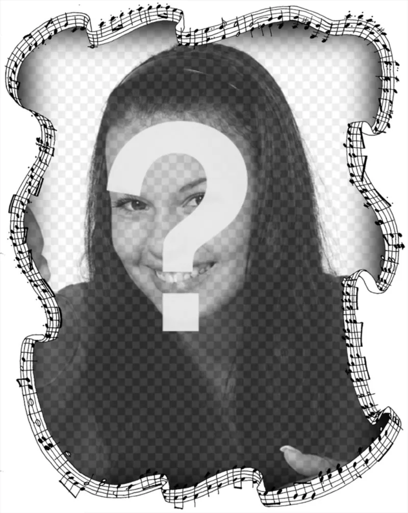 Marco de notas musicales para poner tu foto. ..