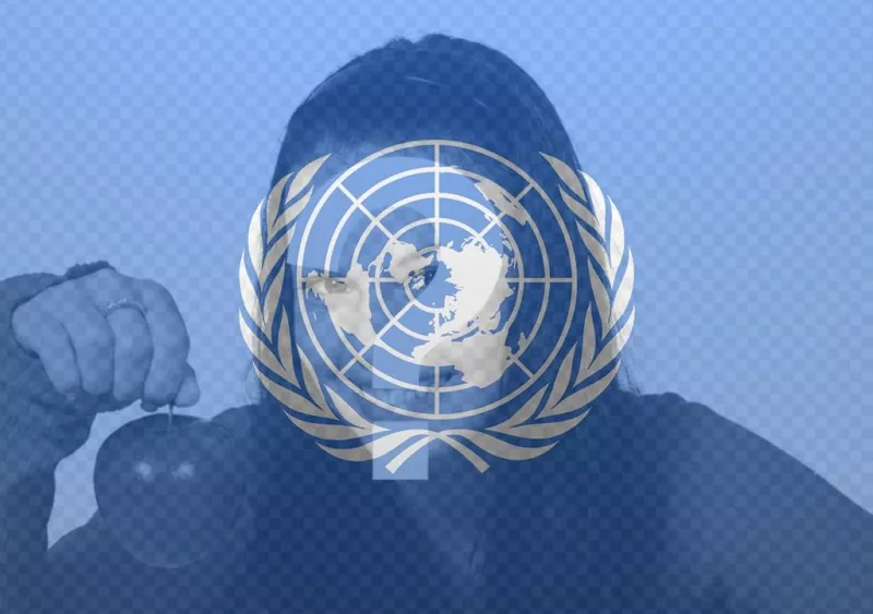 Bandera de la ONU para poner encima de tu foto ..