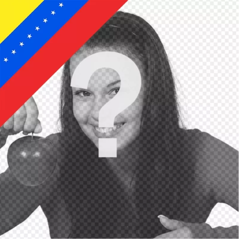 Fotomontaje de la bandera de Venezuela en una esquina de tu foto ..