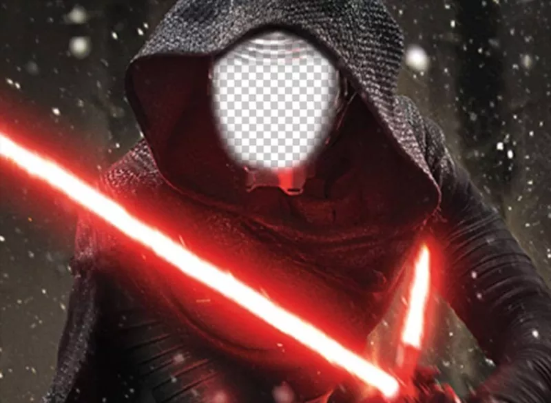 Fotomontaje de Kylo Ren para poner tu foto ..