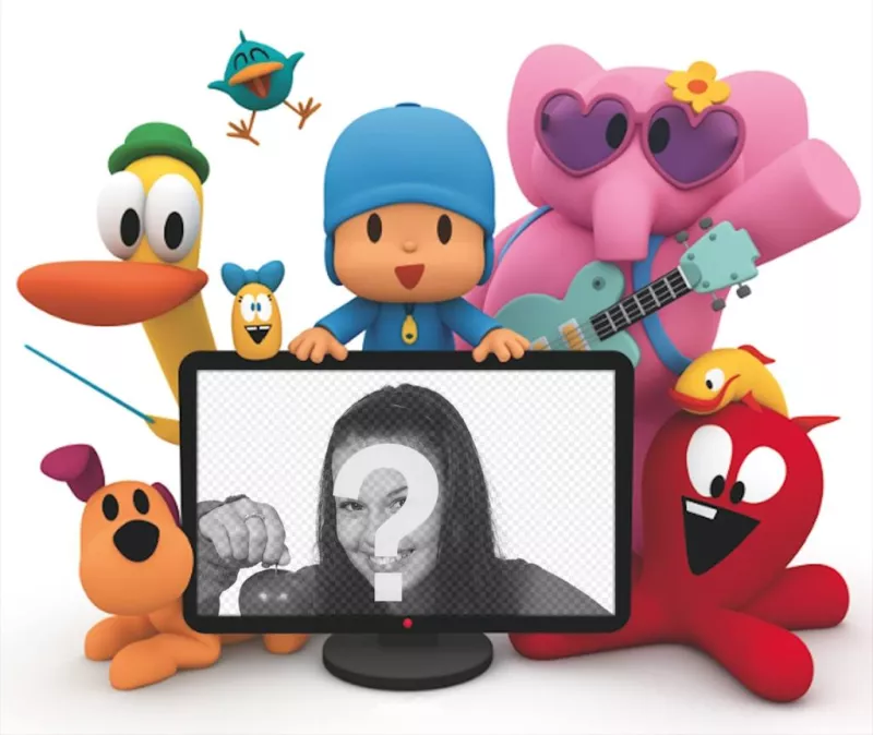 Fotomontaje de Pocoyo para subir una foto ..