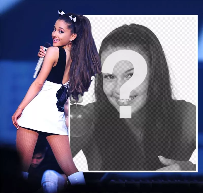 Fotomontaje de Ariana Grande para subir una foto ..