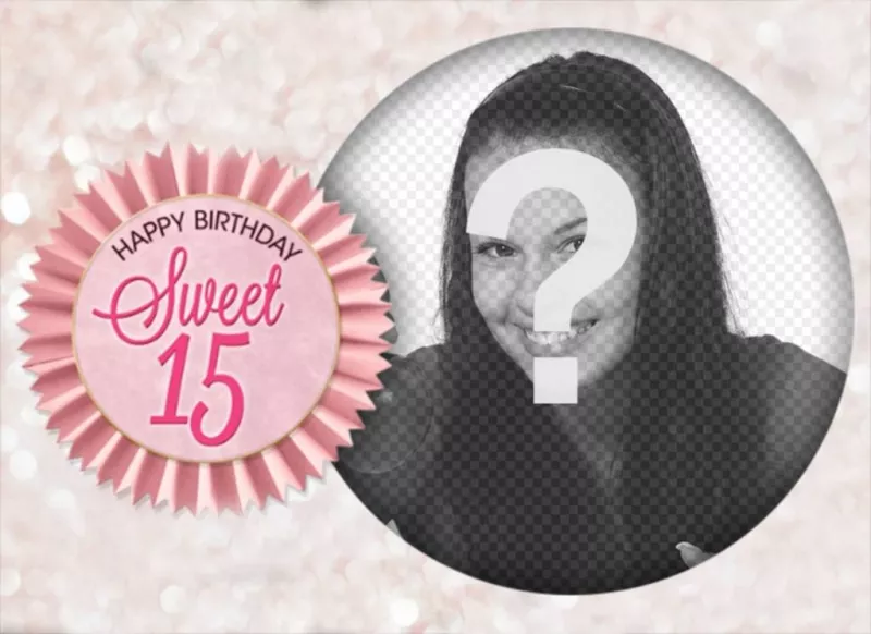 Fotomontaje para celebrar los Dulces 15 Años en inglés ..