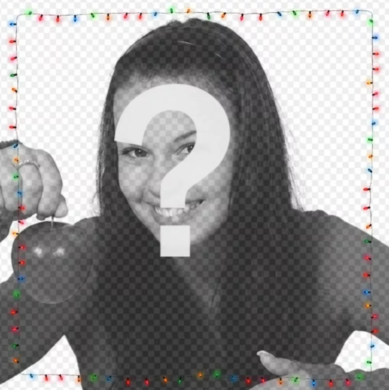 Borde para fotos de luces de navidad en el que puedes poner tu foto de..