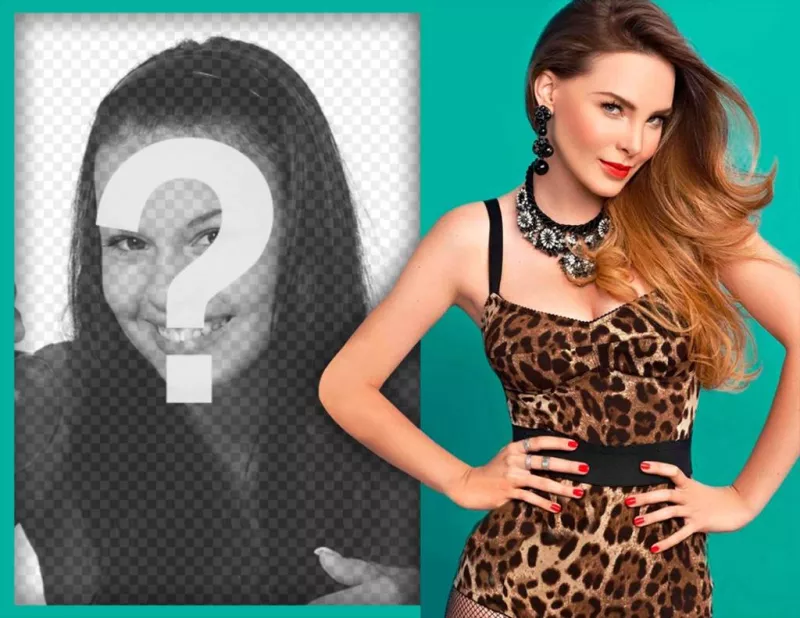 Fotomontaje para los fanáticos de Belinda para editar con una imagen ..