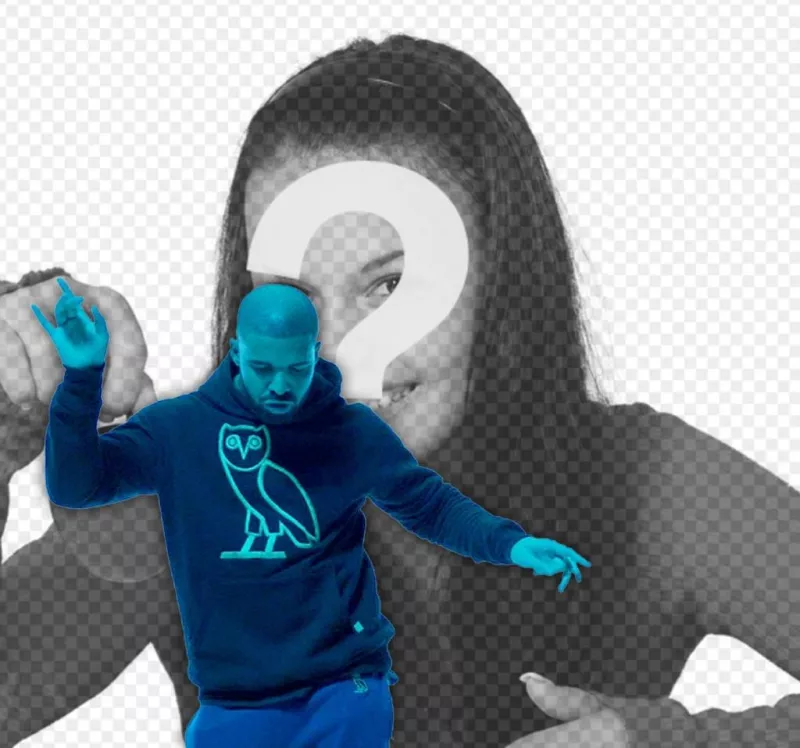 Sube tu foto junto con Drake en su famoso video Hotline Bling ..