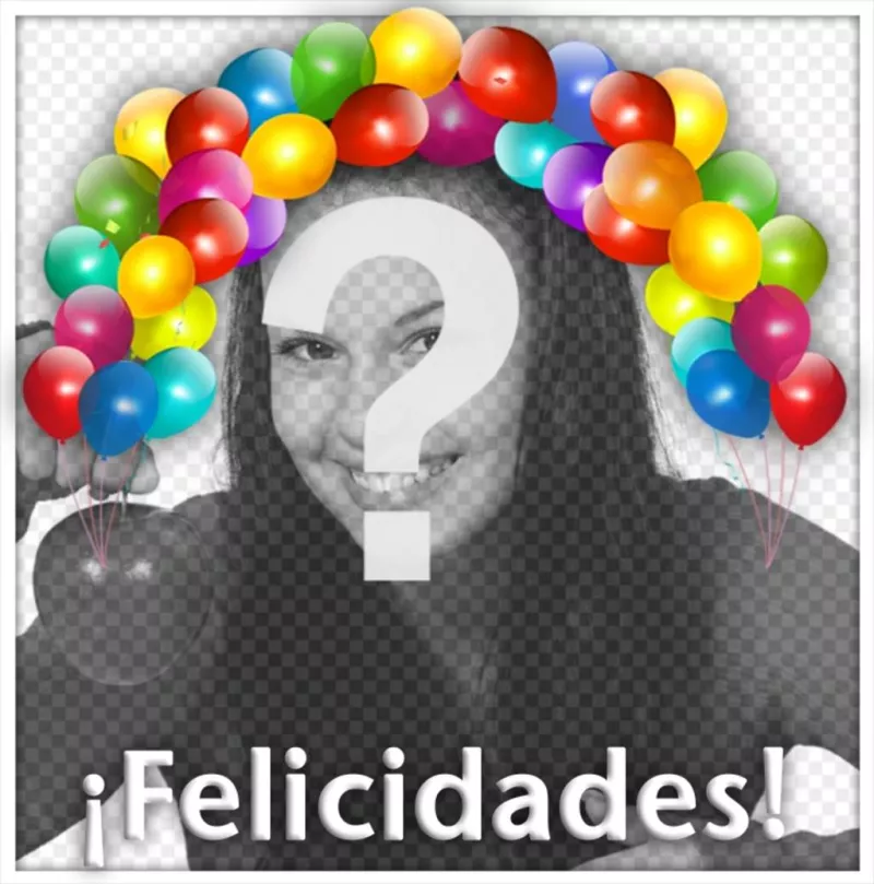 Coloridos globos con la palabra FELICIDADES para editar ..