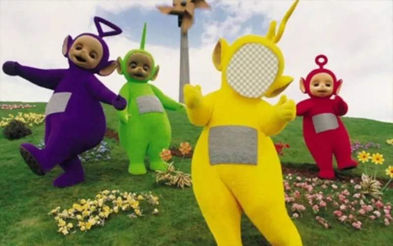 Fotomontaje de los Teletubbies para editar y poner tu cara ..