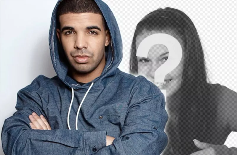 Tu foto junto a Drake con este montaje para editar ..