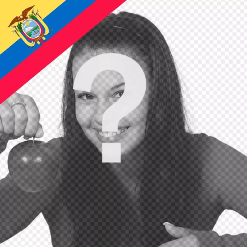 Decora tus fotos con la bandera de Ecuador en una esquina ..