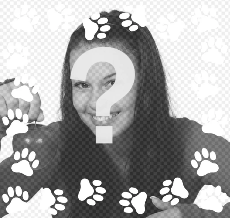 Huellas Blancas De Perro Para Adornar Tus Fotos Gratis Fotoefectos