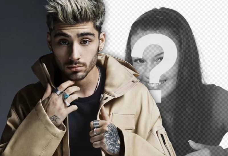 Fotomontaje para los fanáticos de Zayn para editar con una foto ..