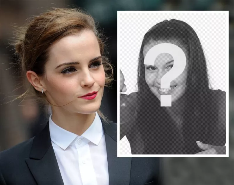 Foto efecto con la hermosa Emma Watson donde puedes subir tu foto ..