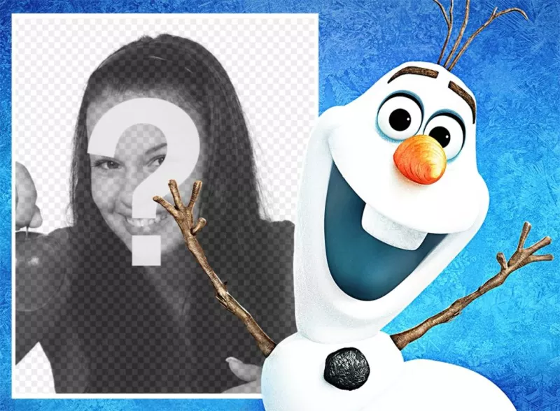 Fotomontaje para tu foto junto con Olaf de la película animada Frozen ..