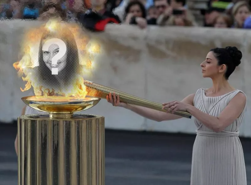 Sube tu foto al fuego de las olimpiadas con este fotomontaje original ..