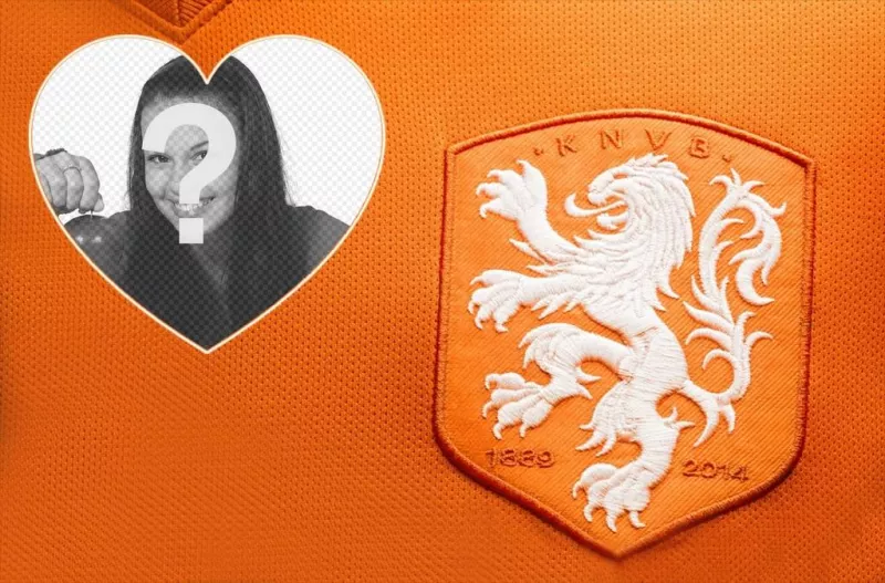 Camisa y escudo del equipo de fútbol de Holanda para editar con tu foto ..