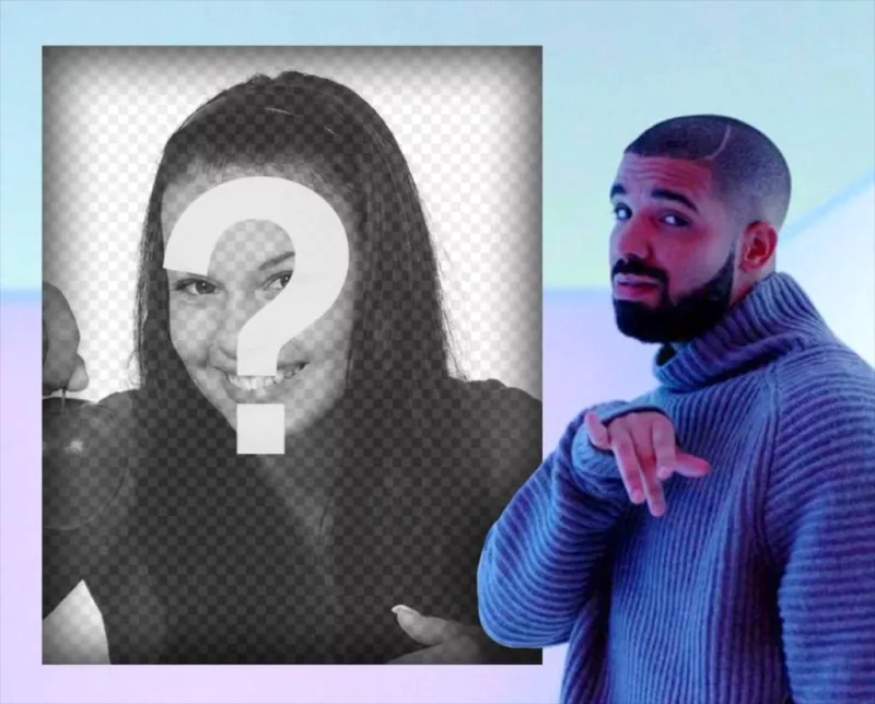 Montaje para tu foto con Drake en su video musical Hotline bling ..