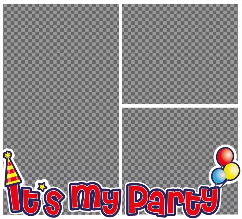 Foto collage de ITs MY PARTY para editar con dos de tus fotos online ..