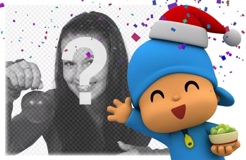 Efecto de Navidad con Pocoyo para editar con una de tus fotos gratis ..