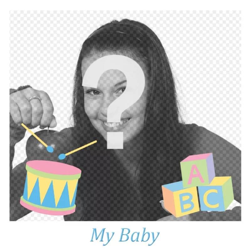 Marco para la foto de tu bebé con juguetes infantiles para decorar ..