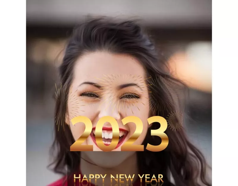 Felicitación año 2026 con letras doradas sobre tu..