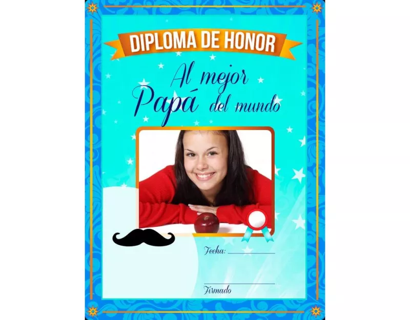 Diploma al mejor papa del mundo, con..