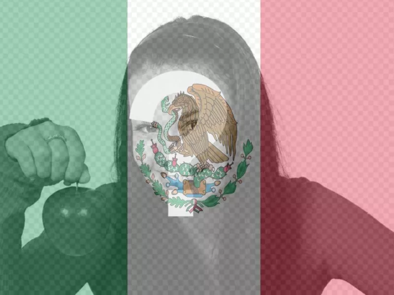 Foto Montaje De La Bandera De Mexico Para Poner En Tu Foto Fotoefectos