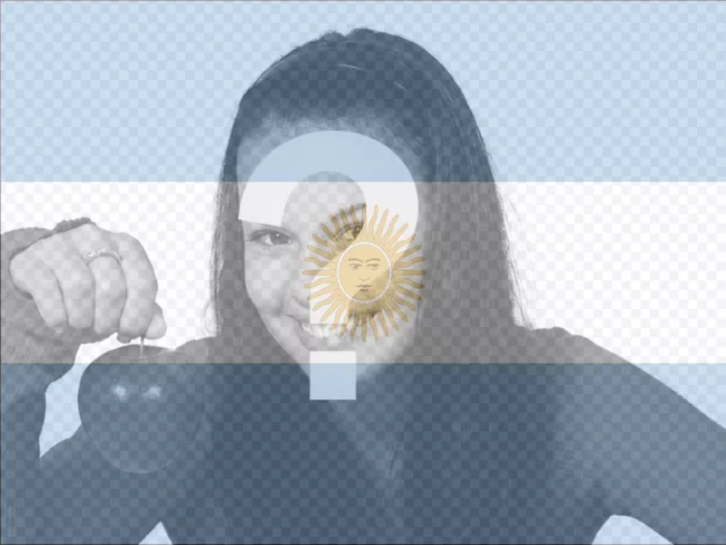Fotomontaje para hacer con la bandera de Argentina con tu foto...
