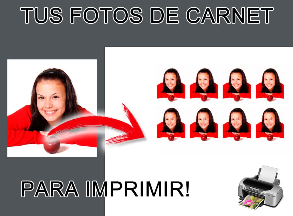 Fotos carnet online en pdf para imprimir