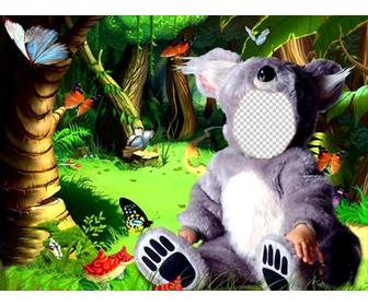 montaje online disfrazar hijo koala
