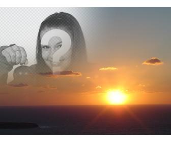 fotomontaje podras editar puesta sol costa haciendo un collage un recorte fotografia ideal caras