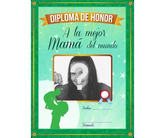 diploma certificado mejor madre mundo