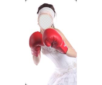 fotomontaje novia boxeadora ponerle cara gratis