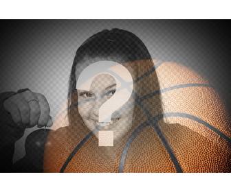 filtro fotos un balon baloncesto semitransparente colocar fotografias deportivas