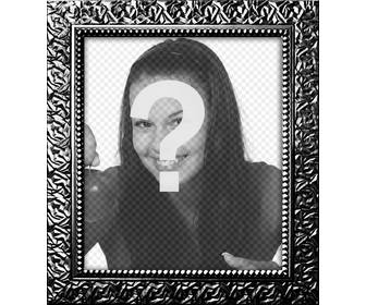 marco fotos digitales negro plateado textura cuadro real decorar fotografias online