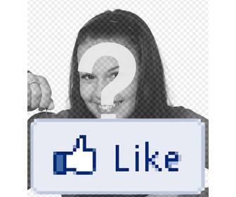 pon un gusta facebook foto sticker online
