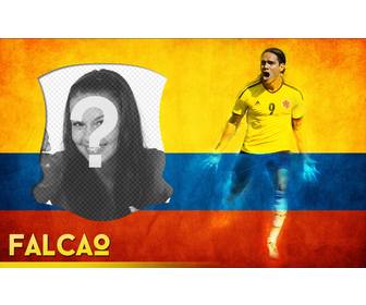 montaje fotos radamel falcao jugador colombiano futbol