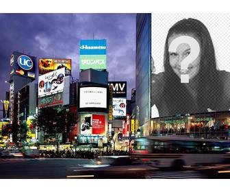 montaje cartel foto gran metropolis tokio