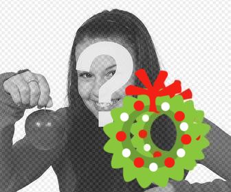 pegatina online muerdago decorar fotos navidenas