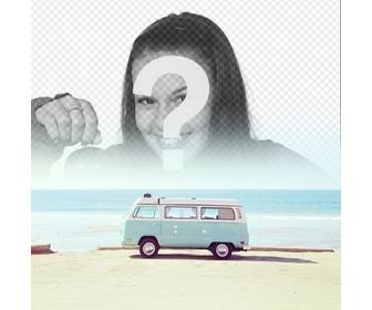 fotomontaje hipster furgoneta