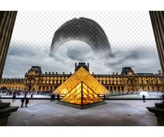 postal museo louvre paris personalizar foto