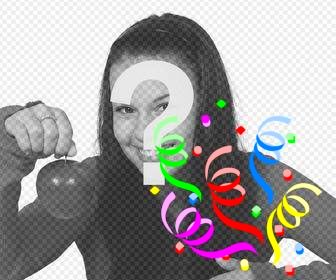 sticker confetti colores decorar fotos online