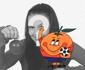 fotomontaje naranjito mascota espana 82 poner fotos online