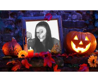 marco halloween calabaza foto