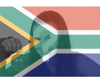 fotomontaje bandera sudafrica foto